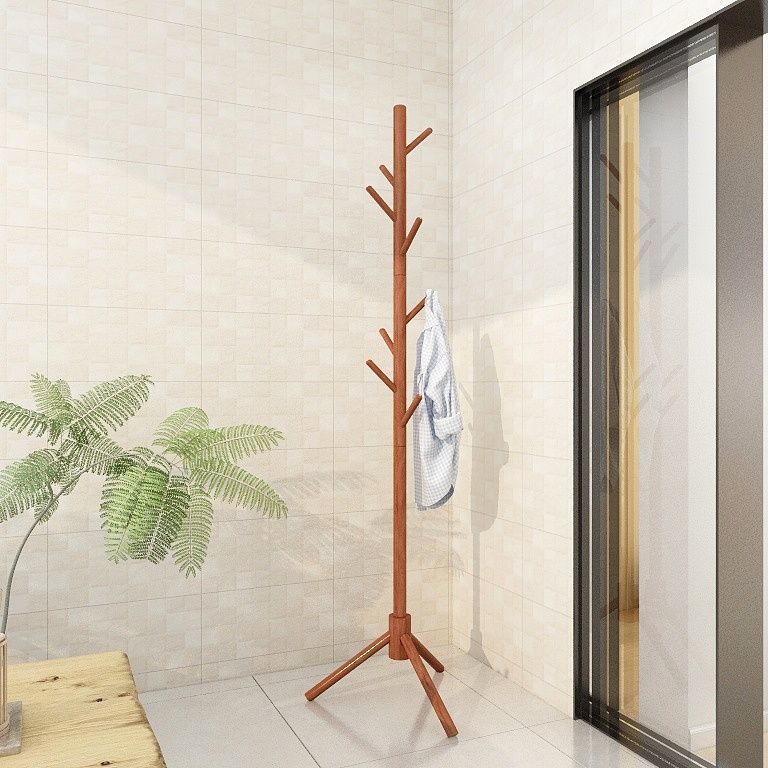 挂包卧室架衣帽架实木内家用挂衣架衣架落地架子房间简易衣服立式