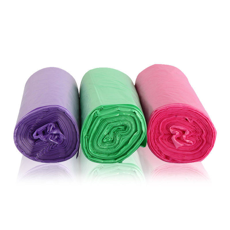 齐心L109垃圾袋加厚彩色厨房卫生间家用塑料袋中号45*55cm