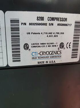 议~CTI-Cryogenics 8200 压缩机 分子泵配套