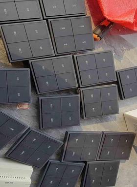 河东KNX智能开关面板4键黑色的单价200一只议价