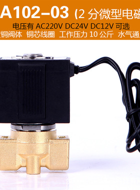 常闭2分微型电磁阀 水阀气阀V2A102-03防日本2分G1/4AC220V DC24V