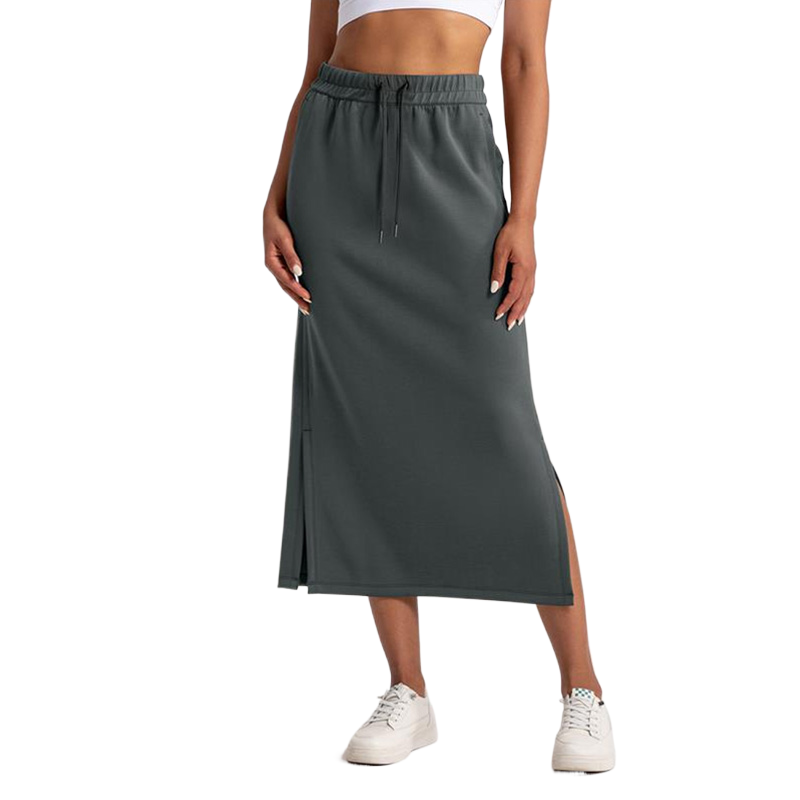 LULU新款运动休闲半身裙女砂洗空气层高腰裸感运动瑜伽开叉长裙,运动/瑜伽/健身/球迷用品,瑜伽长裤,淘宝优惠券,粉丝福利购,淘宝优惠卷