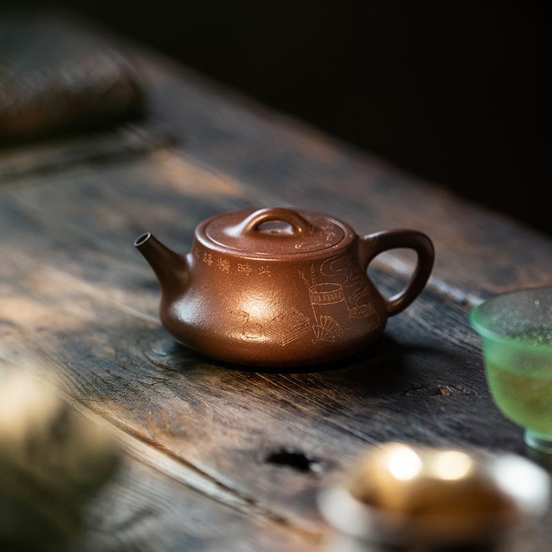 础瓢|茗泉高致底槽青150ml精工紫砂壶新手友好