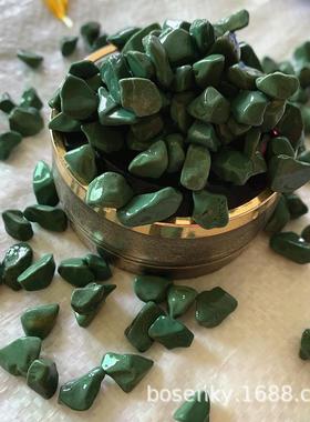 绿色水洗石供应海洋绿石子园林铺路胶粘石丹东绿石子绿色鹅卵