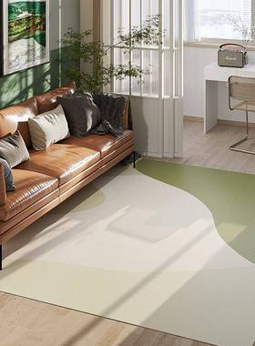 绿色小清新可擦免洗皮革地毯家用客厅卧室满铺防滑pvc可裁剪地毯