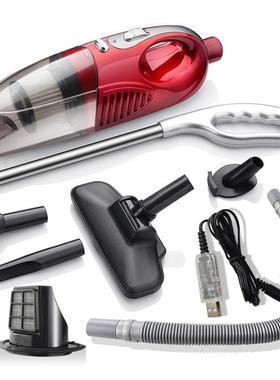 USB充电式无线吸尘器干湿两用车用家用吸尘器100W推杆扫地机