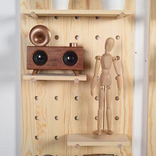 实木洞洞板墙木质孔洞板壁置物0002架墙洞挂层板全屋装饰洞墙一字