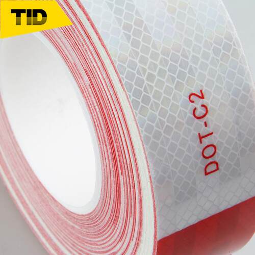 出口DOT-光CD34002反光车贴示货车红白身反标识安全警红车白反光