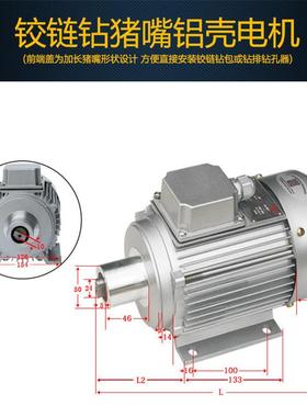 木钻链包猪嘴工电机多孔排钻机机机械配件铰86922铜线电动机