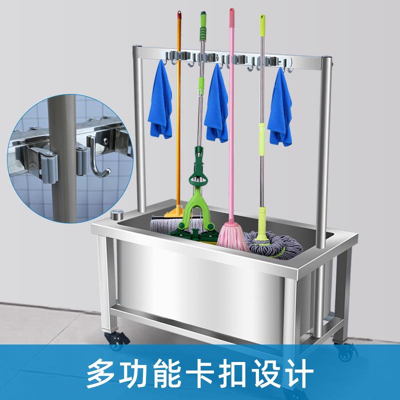 不726锈钢拖把可动拖布落地式置物架家池移用阳台卫架生间沥水墩