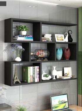 墙上物架壁挂式墙架置房间吊发卧室柜墙面书架挂墙书柜理店QCT收