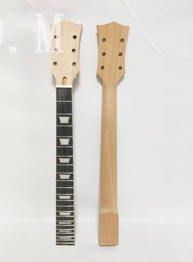 LP2板2品6弦方桃花芯木吉他琴柄玫瑰木OQS指块音点琴木颈哑光原色