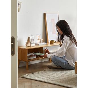 简约现实代小户家用落地624电视型柜组合客厅柜储物柜 木电视高款
