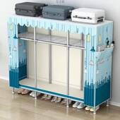 合金钢钢接见详情衣头衣柜加加固组装 粗钢架现代简约大容量全架收