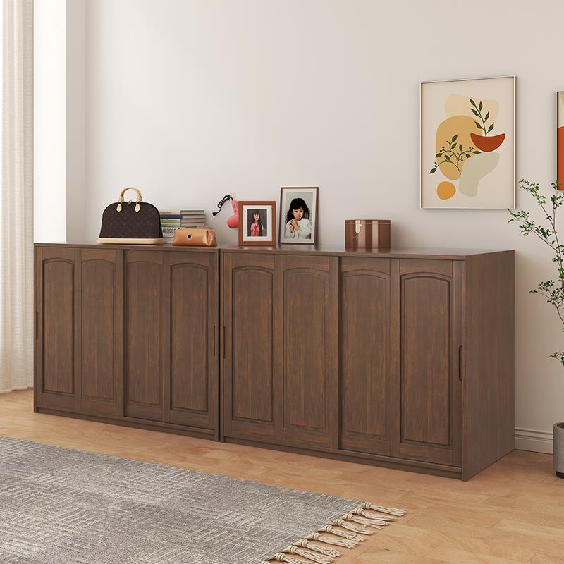 W.18大促实木MMK被收纳6柜推拉门衣柜卧室储物8柜阳台柜棉被子柜