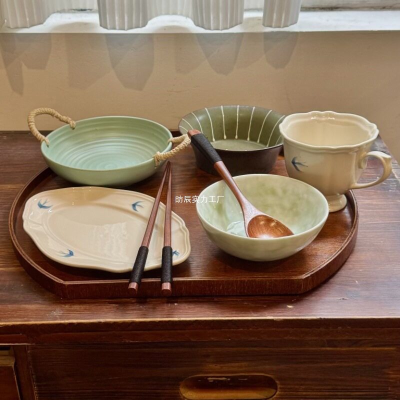 漫生活老板娘 燕语春晴 早餐碗盘套餐餐具套装一人用一人食下午茶