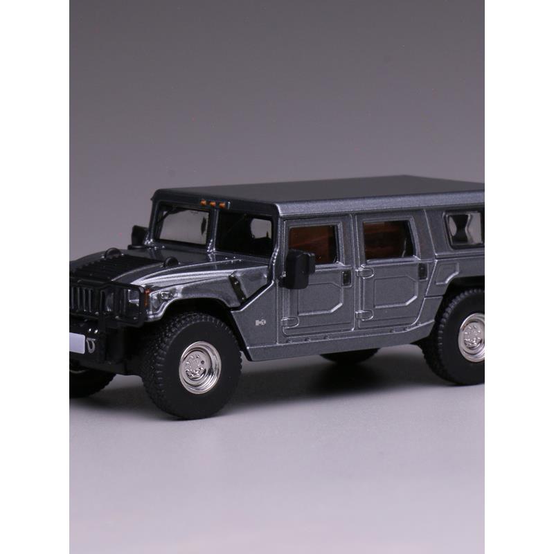 现货596型1/64H1越野车悍马人工合金汽车模型引擎盖可打开