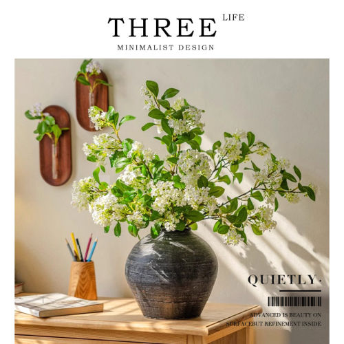 Tlife·Quietly·真花千里香桂花客厅餐桌绢花干花摆件 | 淡雅