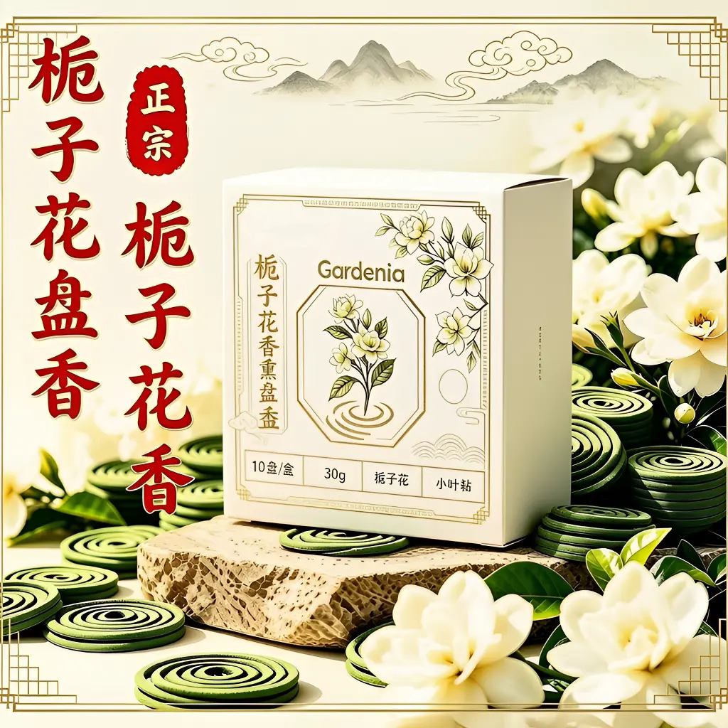 栀子花香熏盘香自然清香祛味除臭