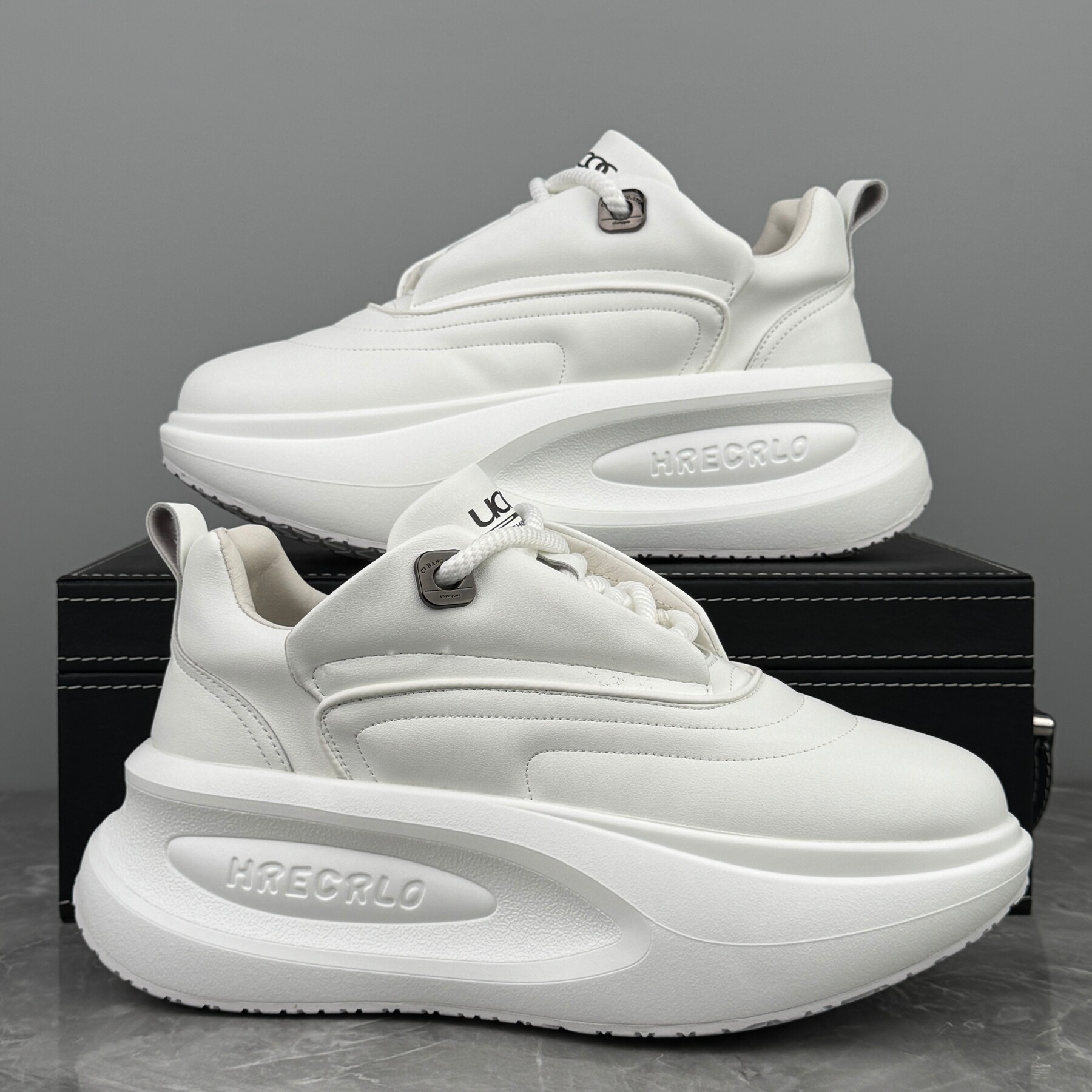 厚底小白鞋男2025秋冬增高老爹鞋