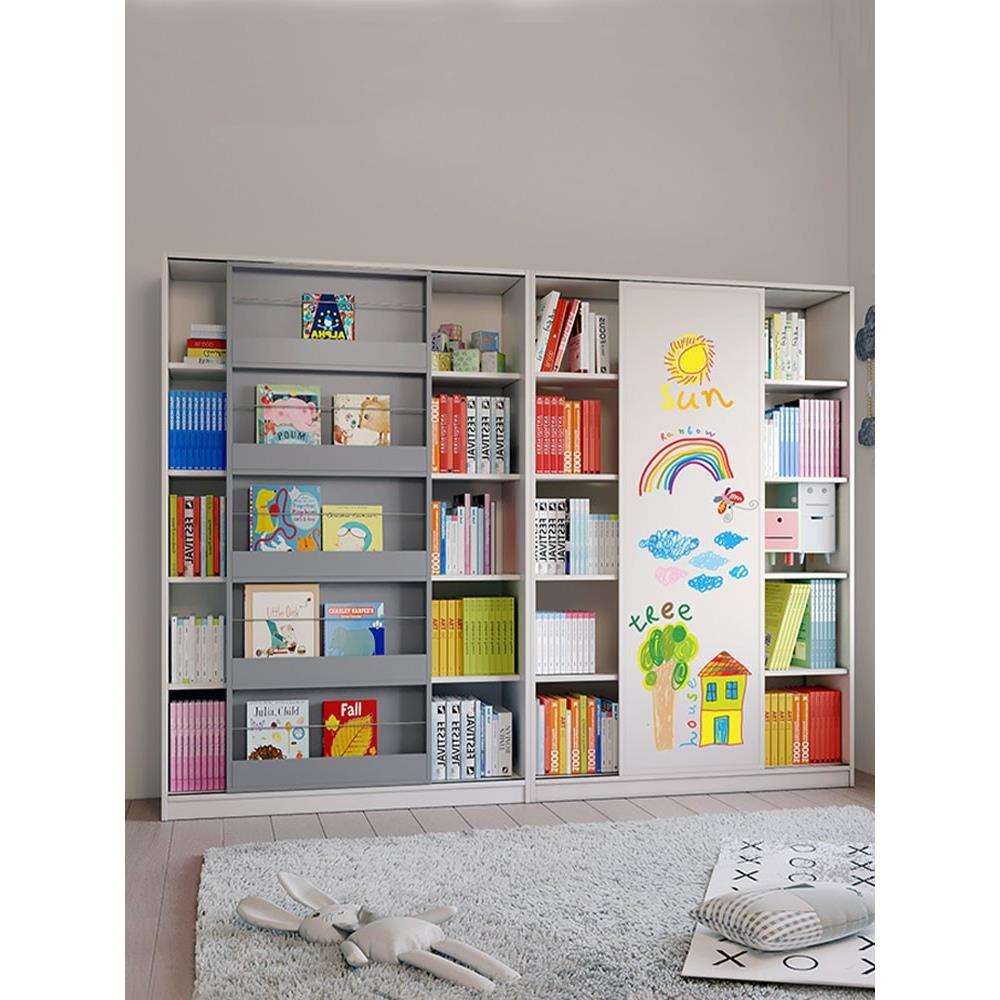 5V实木儿童书架绘本架家用宝宝落地书柜玩具收纳组合置物架