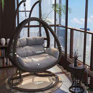 吊篮藤椅家用摇篮椅室内阳台吊椅庭院鸟巢掉吊兰双人秋千懒人吊床