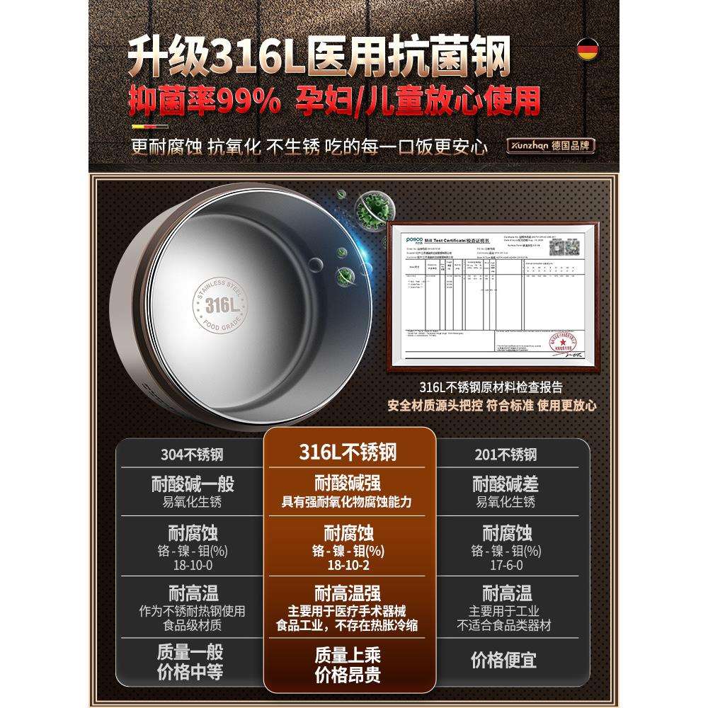 不锈钢保温饭盒上班族便当盒汤饭碗学生可微波炉加热餐盒套装