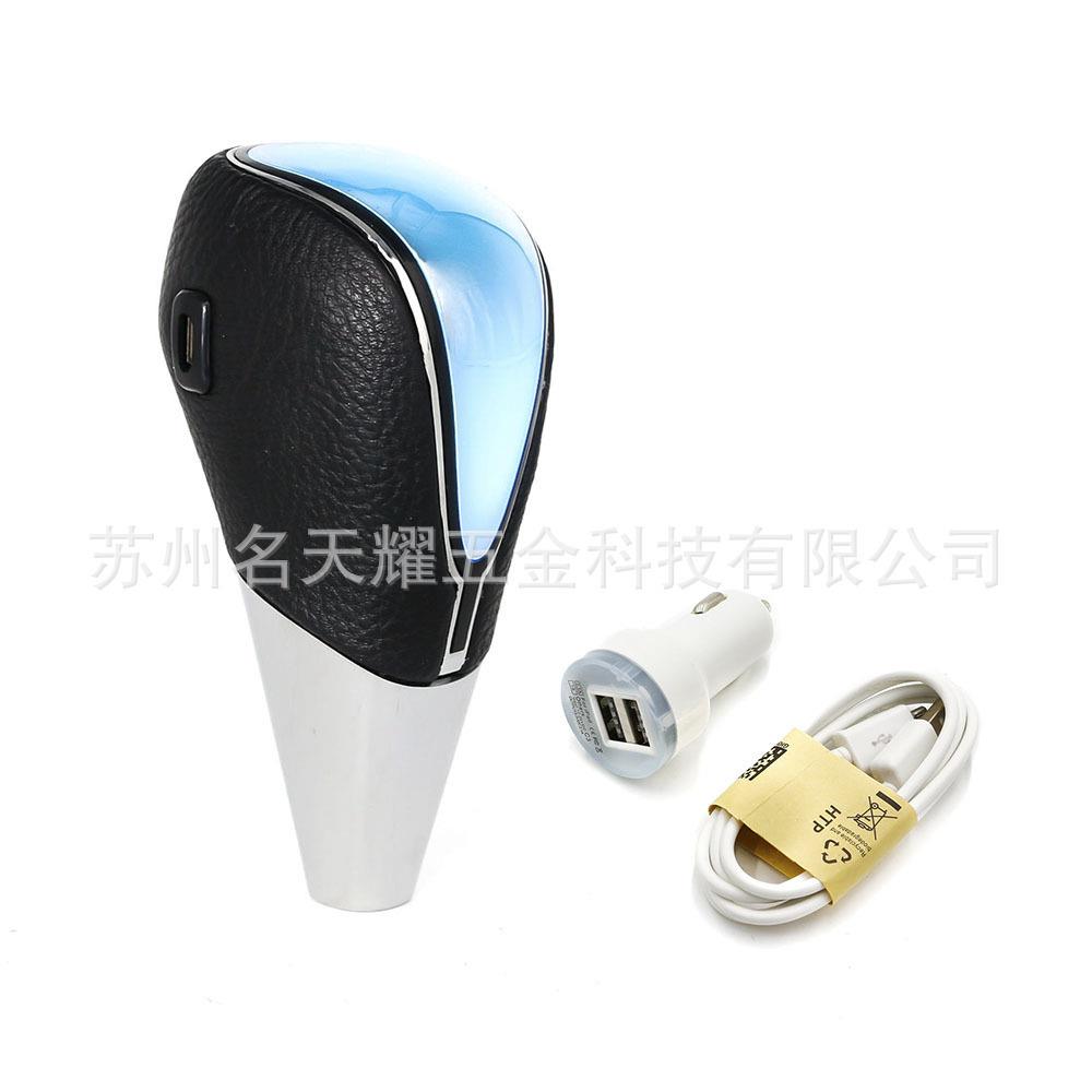 直销汽车改装排挡头LED发光排挡头黑皮安装尺寸M12M10M8