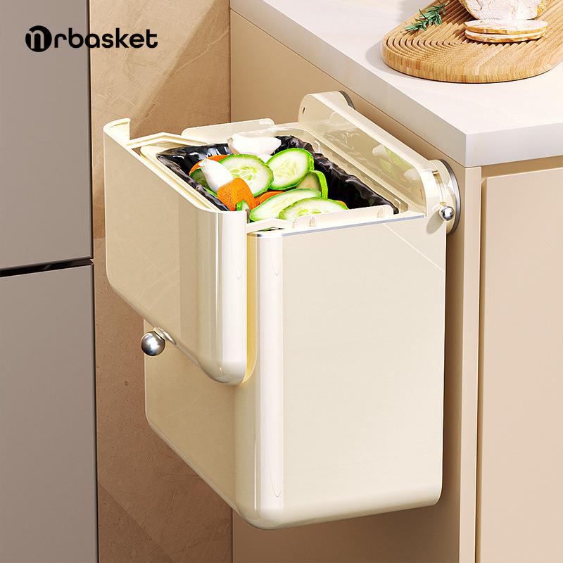 吸盘厨房垃圾桶壁挂免弯腰家用欧式大容量密封厕所垃圾收纳桶