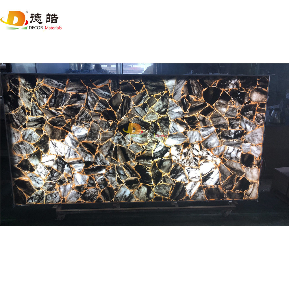 德皓人造透光石仿云石灯箱定制