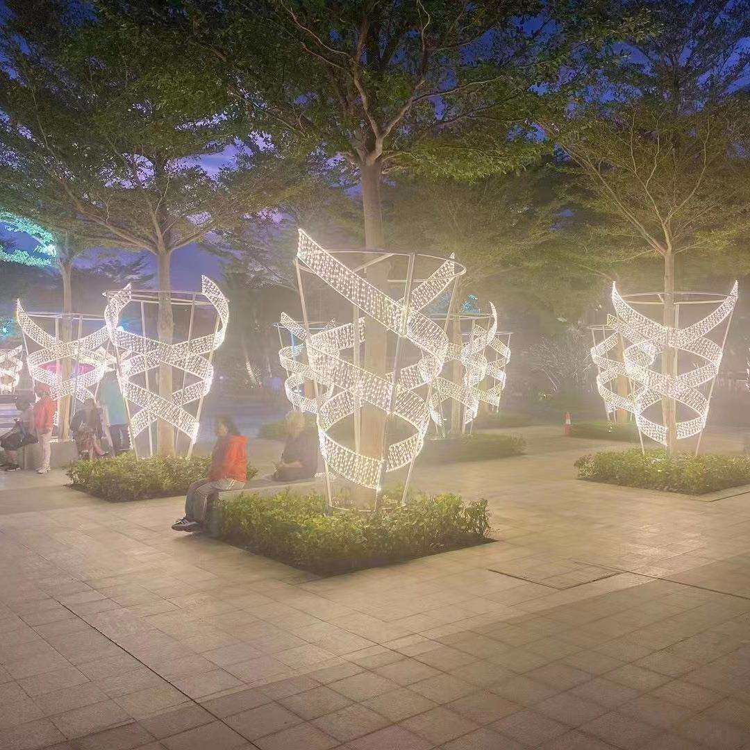 led抱树造型灯户外街道树木亮化公园广场艺术彩灯节日环形装饰灯
