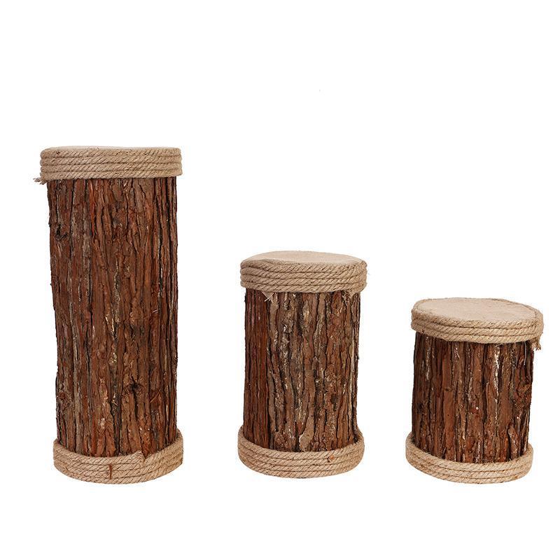 仿真空心木桩树桩摄影婚庆用品道具天然杉树皮木墩