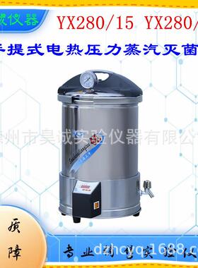 手提不锈钢高温蒸汽灭菌锅YX280/15上海三申15L定时数控消毒器