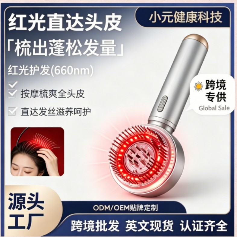 红光理疗电动防脱养发按摩梳