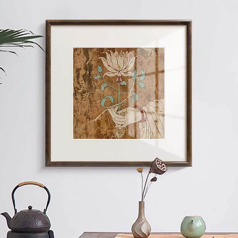 《莲华》敦煌艺术客厅玄关装饰画复古卧室走廊中古风小众墙壁挂画