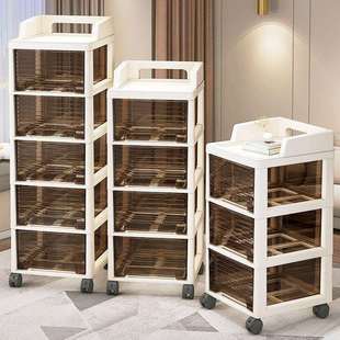 供应塑料床头置物柜办公室收纳架子多层可动式简易小型收纳柜