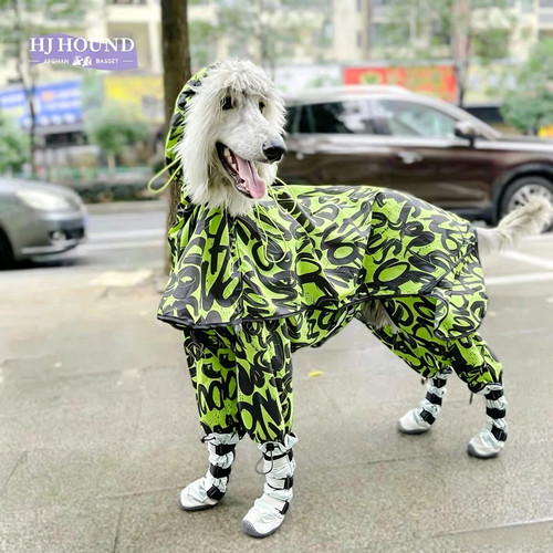 夏季轻薄大型狗狗雨衣四脚护腿