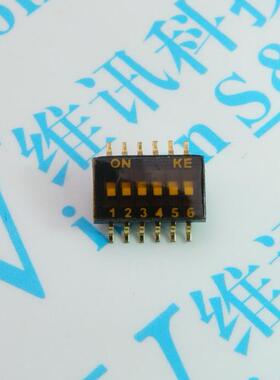 原装DSHP06TSGER KE拨码开关1.27MM 6位 12PIN 贴片SMD编码开关