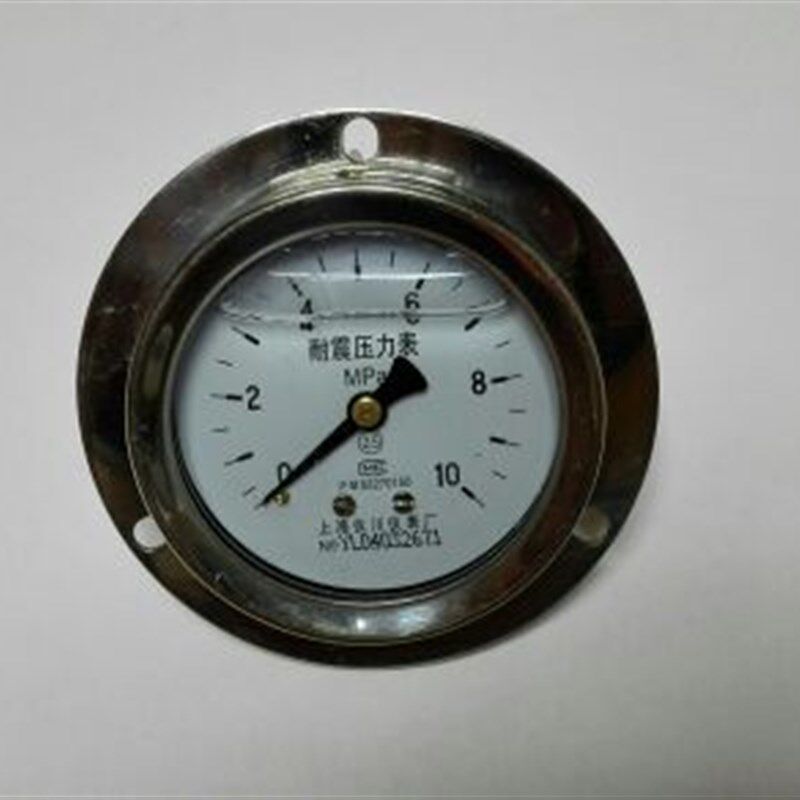 轴向带边耐震压力表 YN-60ZTQ 0~10mpa pt1/4 上海仪川 直径60mm