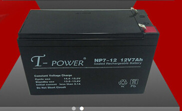 T-power电池 NP7-12 电池 12V7AH 电瓶 安防UPS电池