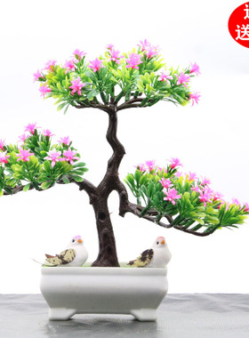 客厅塑料花电视柜装饰品玄关书柜植物塑料田园