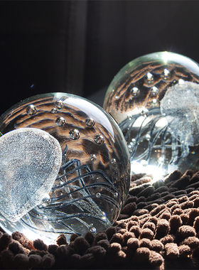 鱼缸造景装饰仿真夜光荧光水母 海洋生物琉璃玻璃水母装饰品