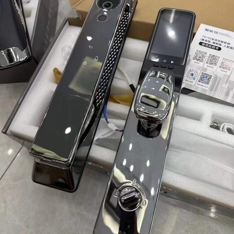 博克佳业全自动人脸识别指纹锁智能猫眼锁防盗门木门指纹锁防盗锁