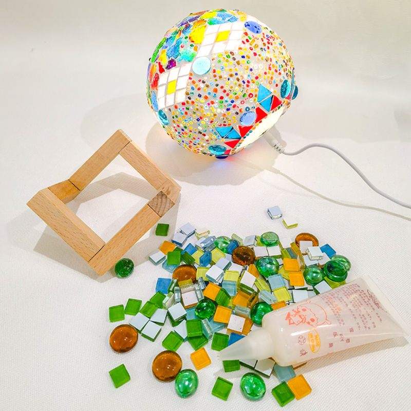 欠揍灯 台灯马赛克手工DIY自制材料包星球灯月球灯小夜灯触控