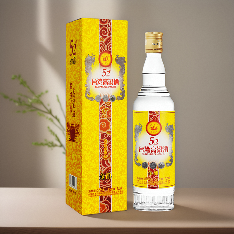 阿嵔山小瓶金酿台湾高粱酒450ml/瓶盒装浓香型52度纯粮食白酒整箱