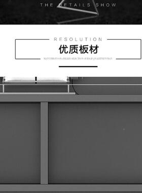 现代简办公约背室式景柜老YC200521板总监用书架经理板文件柜