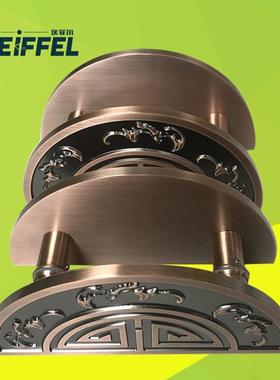 红古铜玻璃拉门手式祥云雕刻手BZP中仿古圆形青古把铜圆拉手