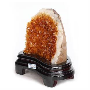 永韵天然巴西黄晶洞簇 黄水晶原石黄色水晶摆件紫晶洞水晶球摆件