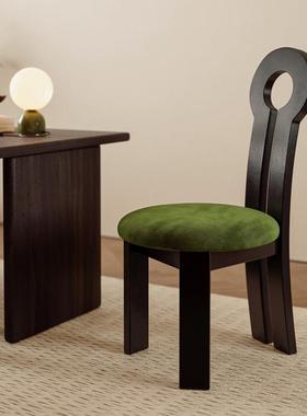 人鱼中匙奢椅实钥木餐GWT椅家用新款轻椅子设计师靠背椅法式古餐