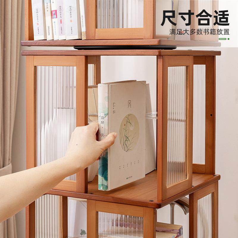 客简厅柜简易旋转书架书落地现代约轻奢儿童绘TIF体本架置物架一